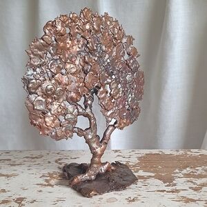 Handmade Copper Tree Sculpture